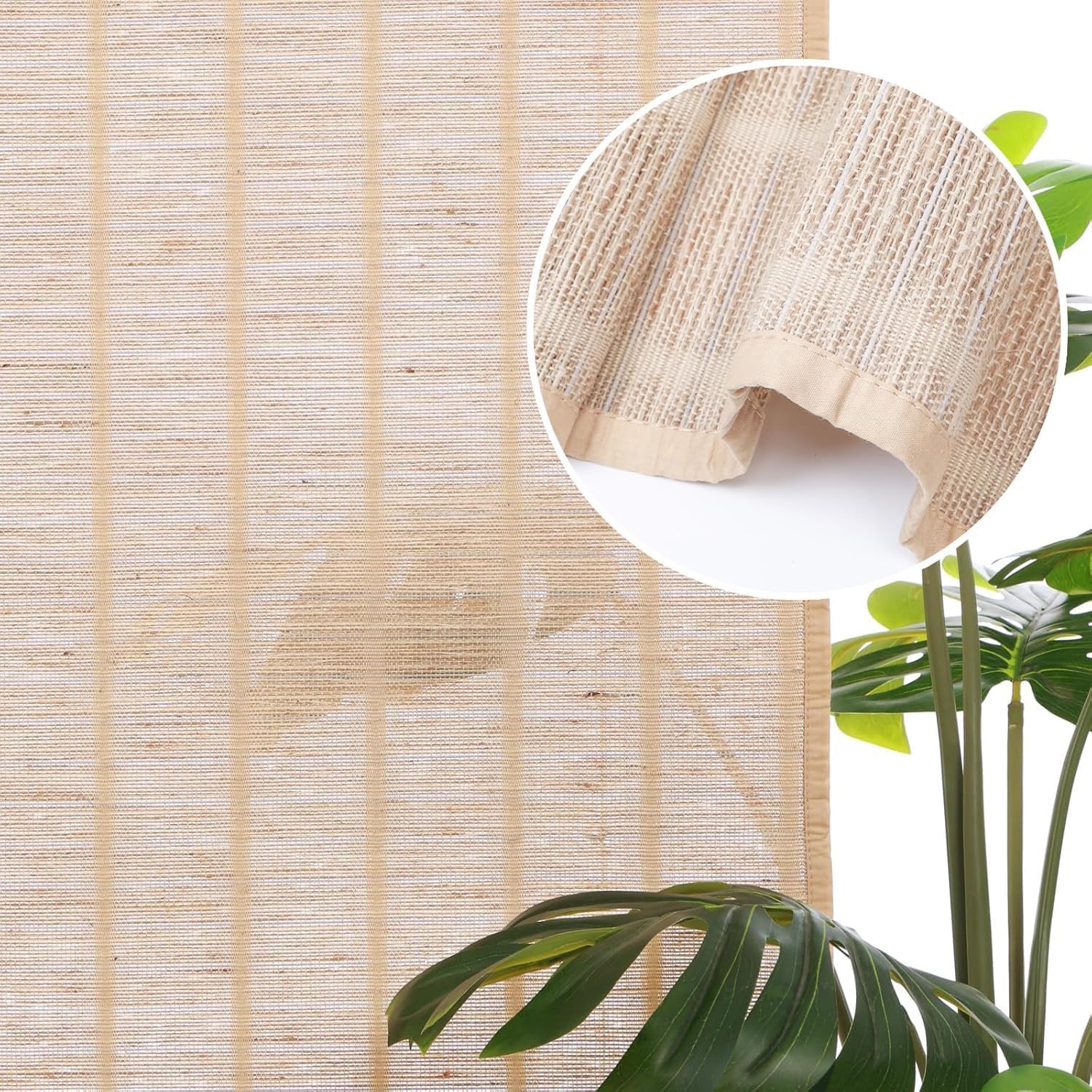 Blackout Bamboo Roman Shades Cordless